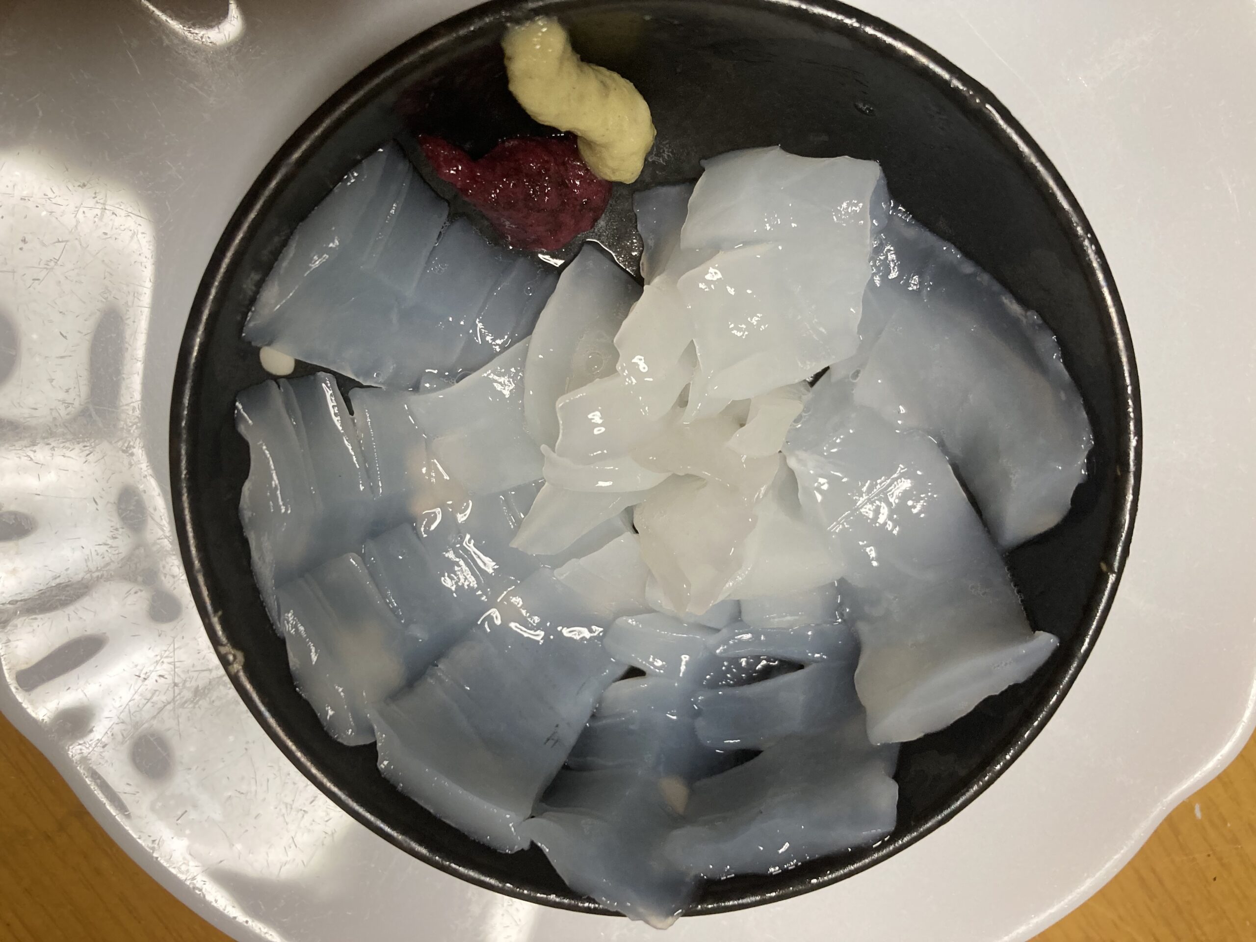 アオリイカ刺身　梅シソ
